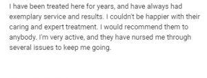 Chiropractic Review John Sammamish WA