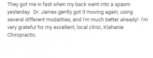 Chiropractic Review Maxine Sammamish WA