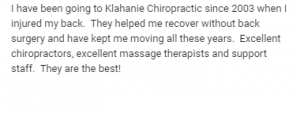 Chiropractic Review Sarah Sammamish WA